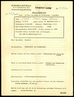 Applicant: Fehl, Bruno; born 20.9.1901 in Mikulov (Jihomoravský kraj, Czech Republic); single.