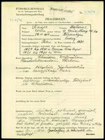 Applicant: Singer, Malwine; born 29.11.1904 in Peczenizyn (Ukraine); single.