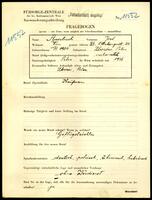 Applicant: Auerbach, Joel; born 11.6.1904 in Zborów (Ukraine); married.