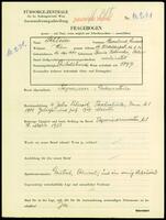Applicant: Schleier, Bernhard Samuel; born 16.5.1884 in Bania Kotowska (Ukraine); married.