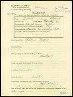 Applicant: Baumöl, Scheindel; born 10.6.1904 in Warsaw (Poland); single.