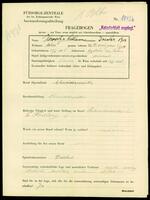 Applicant: Horowitz r. Nathanson, Isacher Ber; born 17.1.1901 in Bedzin (Poland); married.