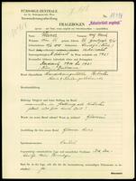 Applicant: Weiner, Wolf Hersch; born 10.6.1898 in Czudyn (Ukraine); married.
