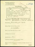 Applicant: Spies, Jakob; born 17.9.1895 in Busk (Poland); divorced.