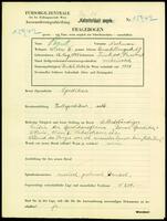 Applicant: Popik, Nachman; born 12.8.1881 in Zinʹkiv (Khmelʹnyt︠s︡ʹka oblastʹ, Ukraine); married.