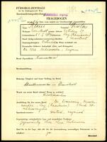 Applicant: Klein, Gisela; born 21.1.1889 in Cluj (Romania); widowed.
