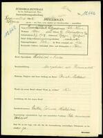 Applicant: Rosenmund (recte Katyganes), Ele Kune; born 8.1.1902 in Tyczyn (Rzeszów, Poland); married.
