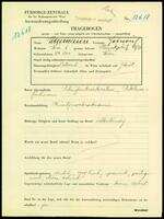 Applicant: Neumann, Heinrich; born 3.9.1909 in Vienna (Austria); single.