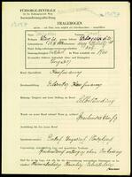 Applicant: Hirschler, Josef; born 28.4.1881 in Nagymihály (Slovakia); married.