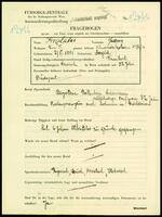 Applicant: Kirszhaber, Franz; born 2.3.1881 in Szeged (Hungary); widowed.