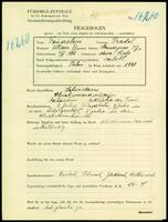 Applicant: Feuerstein, Fradel; born 1.3.1902 in Nowe Sioło (Poland); engaged.