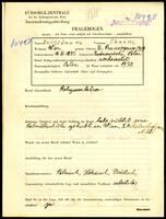 Applicant: Buchsbaum, Chaim; born 16.3.1875 in Zadnieszowka (Ukraine); married.