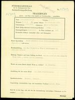 Applicant: Goldstein, Kurt; born 22.8.1917 in Baden (Austria); single.