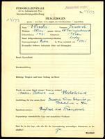 Applicant: Winter, Friedrich; born 1921 in Vienna (Austria); single.