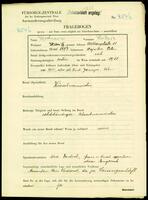 Applicant: Hochweiss, Leibcie; born 31.10.1897 in Wojnilow (Poland); married.