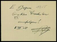 Applicant: Drechsler, Oskar; born 15.6.1906 in Vyz︠h︡nyt︠s︡i︠a︡ (Ukraine); married.