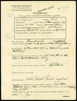 Applicant: Bezner, Leib; born 19.5.1895 in Zezierzany (Poland); divorced.