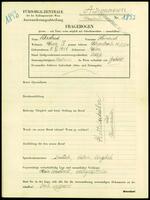 Applicant: Akselrad, Heinrich; born 8.12.1918 in Vienna (Austria); single.