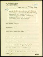 Applicant: Kornmehl, Alte Schifre; born 7.1.1884 in Ryglice (Poland); widowed.