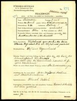 Applicant: Feuerstein, Emil; born 4.12.[no year] in Podhorze; married.