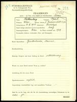 Applicant: Rottenberg, Berl; born 26.7.1906 in Drohobycz; single.