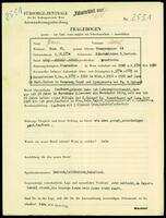 Applicant: Glaser, Adolf; born 2.4.1884 in Böheimkirchen (Austria); divorced.
