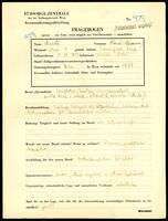 Applicant: Wirth, Karl; born 15.7.1905 in Kalusch (Ukraine); single.