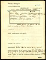 Applicant: Riss, Sala; born 29.3.1890 in Mikulince (Ukraine); married.