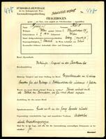 Applicant: Spiegel, Kurt; born 6.3.1914 in Vienna (Austria); single, orphan.