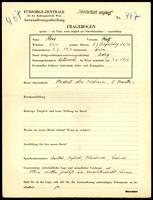 Applicant: Reis, Fritz; born 1.6.1914 in Vienna (Austria); single.
