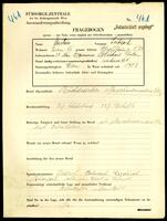 Applicant: Urstein, Leifusch; born 30.5.1879 in Petrikau (Poland); married.