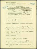 Applicant: Silberg, Alexander; born 20.1.1898 in Sátoraljaújhely (Hungary); single.