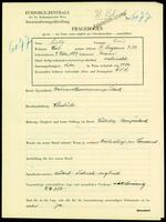 Applicant: Lustig, Emil; born 9.2.1889 in Znojmo (Czech Republic); married.