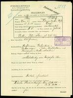 Applicant: Stern, Rudolf; born 25.10.1900 in Vienna (Austria); married.