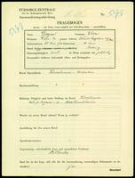 Applicant: Degen, Elsa; born 31.5.1902 in Vienna (Austria); single.
