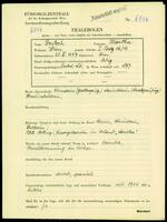 Applicant: Deutsch, Martha; born 28.11.1897 in Vienna (Austria); single.