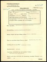 Applicant: Krans, Wilhelm; born 24.4.1911 in Vienna (Austria); single.