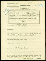 Applicant: Korn, Abram; born 2.7.1892 in Izbica Lubelska (Poland); married.