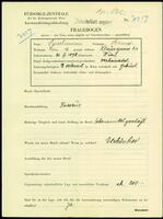 Applicant: Spielmann, Benno; born 20.11.1898 in Vienna (Austria); married.