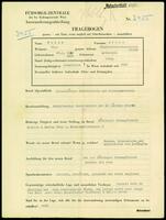 Applicant: Weiss, Adele; born 27.1.1909 in Antwerpen (Belgium); single.