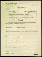 Applicant: Mergel, Abraham Mendel; born 18.4.1907 in Zaleszcziky; married.