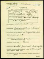 Applicant: Kraus, Georg; born 2.6.1907 in Vienna (Austria); single.