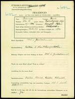 Applicant: Birman, Benia; born 31.5.1900 in Frampol (Poland); married.