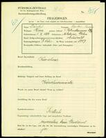Applicant: Fränkel, Markus Sumer; born 1.9.1883 in Mikolajow (Poland); married.