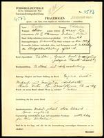 Applicant: Erster, Chaim; born 22.6.1896 in Zalesie (Poland); married.