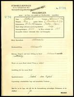 Applicant: Arkusch, Samuel Elias; born 17.12.1907 in Podgorze (Krakow, Poland); single.
