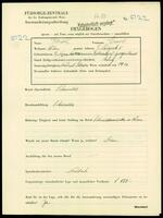 Applicant: Gerstl, Emil; born 8.12.1909 in Kobersdorf (Austria); single.