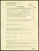 Applicant: Riegelhaupt, Josua; born 4.2.1894 in Rabka (Poland); married.