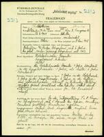 Applicant: Rothstein, Armin; born 26.6.1909 in Petrilla; married.