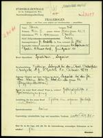 Applicant: Steiner, Kurt; born 23.3.1912 in Berlin (Germany); single.